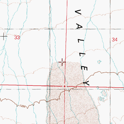Topographic Map of Sage Hen Wash, NV