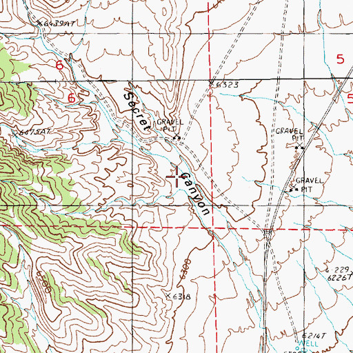 Topographic Map of Secret Canyon, NV