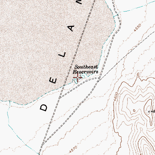 Topographic Map of Southeast Reservoirs, NV