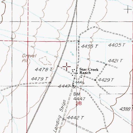 Topographic Map of Star Creek Ranch, NV