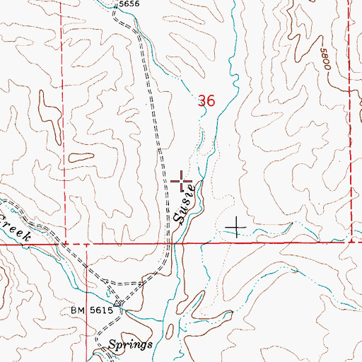 Topographic Map of Swales Creek, NV