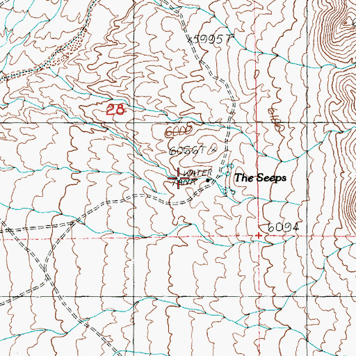 Topographic Map of The Seeps, NV
