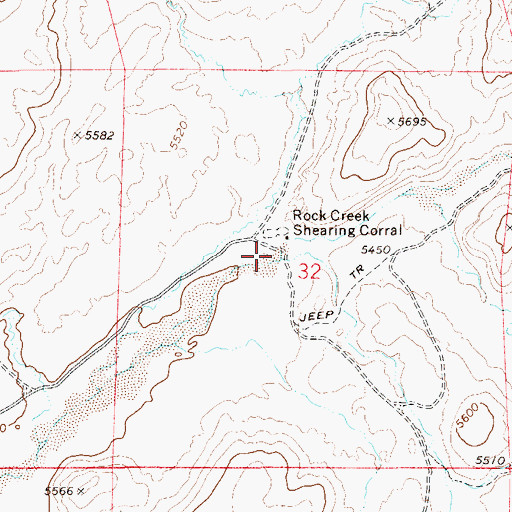 Topographic Map of Toe Jam Creek, NV