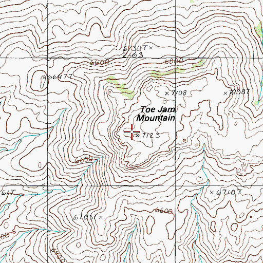 Topographic Map of Toe Jam Mountain, NV