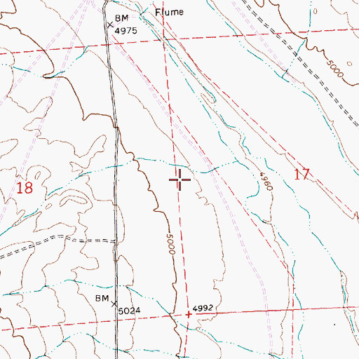 Topographic Map of Twelvemile Canyon, NV