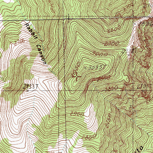 Topographic Map of Telegraph Hill, NV