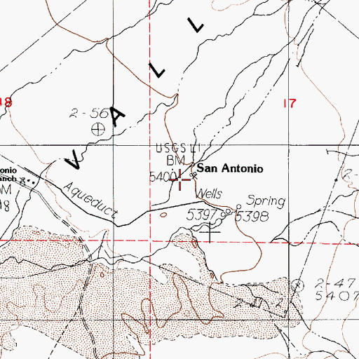 Topographic Map of San Antonio (historical), NV