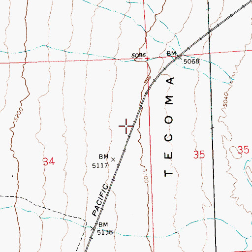 Topographic Map of Noble, NV