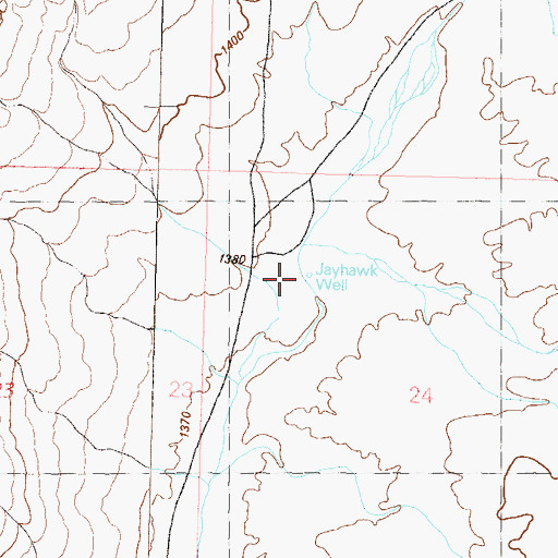 Topographic Map of Jayhawk Well, NV