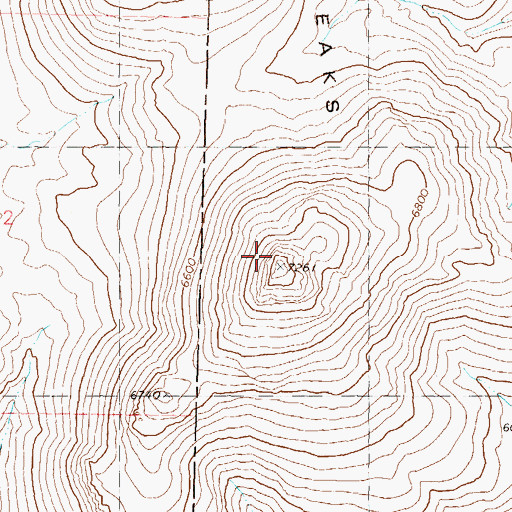 Topographic Map of Division Peak, NV