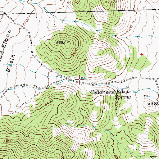 Topographic Map of Toano Number Thirteen Spring, NV