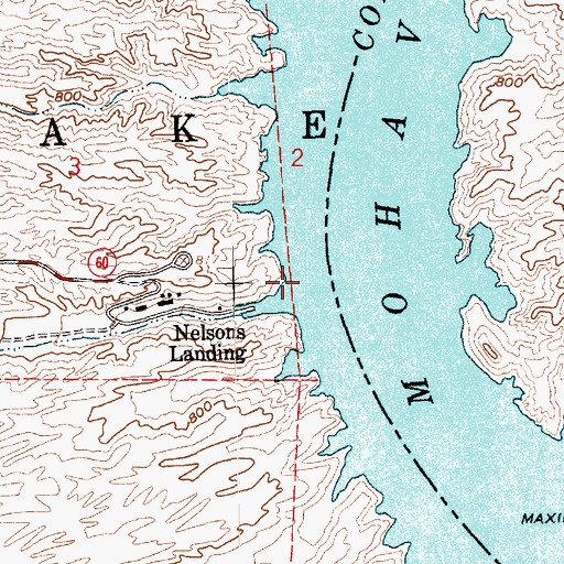 Topographic Map of Eldorado Ferry (historical), NV