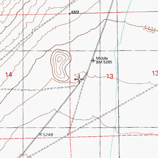 Topographic Map of McCubes (historical), NV
