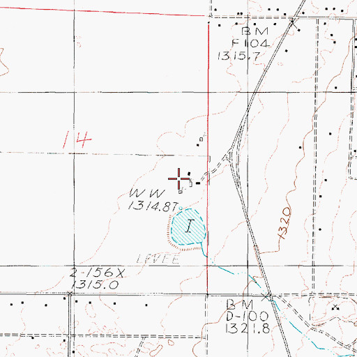 Topographic Map of Westmoreland Ranch, NV