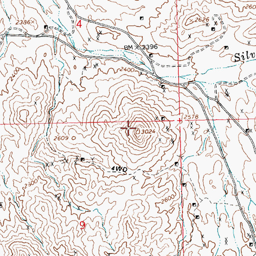 Topographic Map of Negrohead, AZ