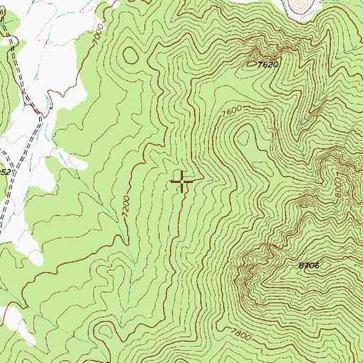 Topographic Map of Hot Creek Mining District, NV