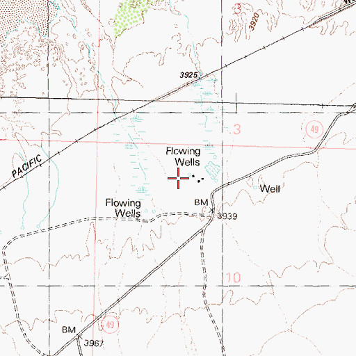Topographic Map of Garett Ranch, NV