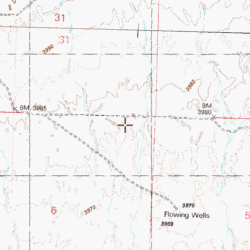 Topographic Map of Bar W Ranch, NV