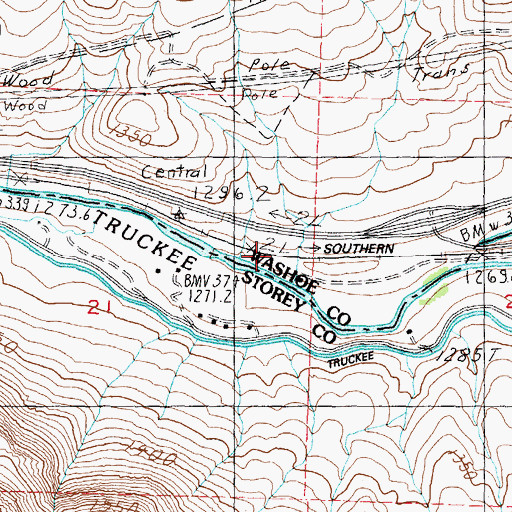 Topographic Map of Sarvia (historical), NV