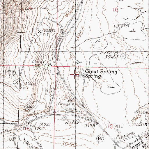 Topographic Map of Great Boiling Spring, NV