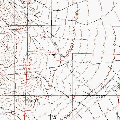 Topographic Map of Healys Creek, NV