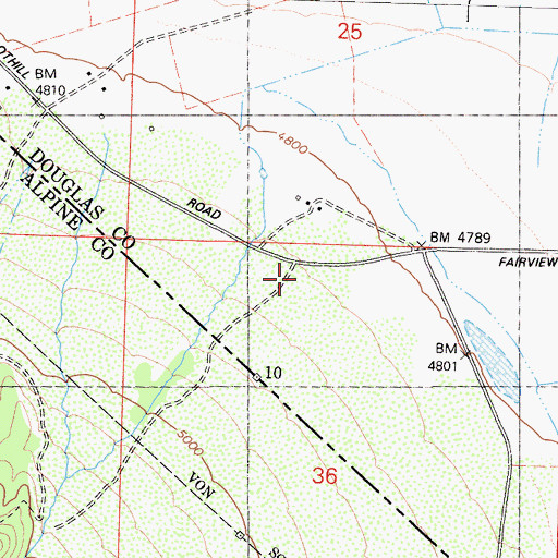 Topographic Map of Olds (historical), NV