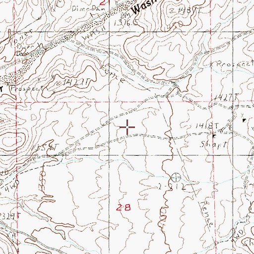 Topographic Map of Crescent Mining District, NV