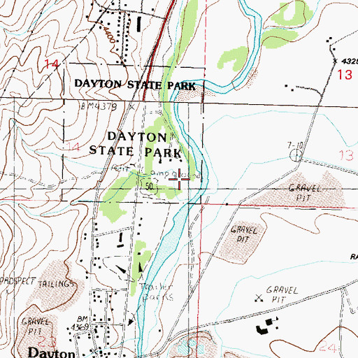 Topographic Map of Mineral Rapids Mill (historical), NV