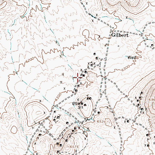Topographic Map of Mammoth Mine, NV