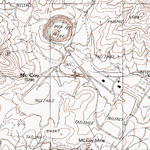 Topographic Map of McCoy Mining District, NV