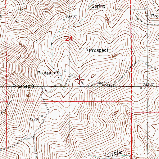 Topographic Map of Modarelli-Frenchie Creek Mining District, NV