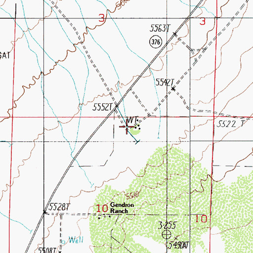 Topographic Map of Cooper Incorporated Ranch, NV