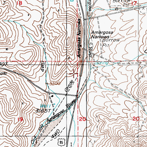 Topographic Map of Beatty Junction (historical), NV