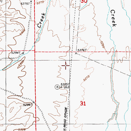 Topographic Map of Lodi (historical), NV