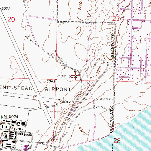 Topographic Map of Cedar (historical), NV