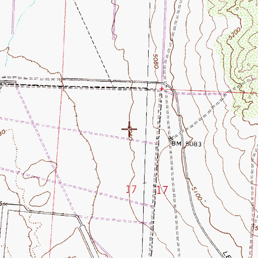 Topographic Map of Old Cedar (historical), NV