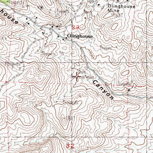 Topographic Map of Dondero Mill (historical), NV