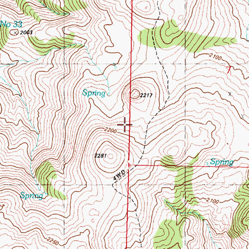 Topographic Map of Farrell Mining District, NV