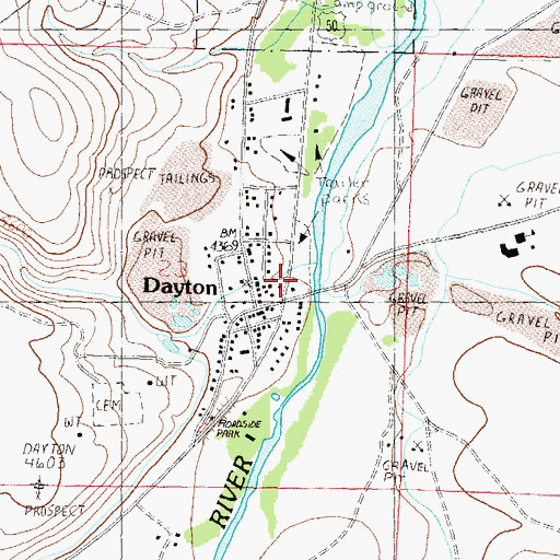 Topographic Map of Gold Creek, NV