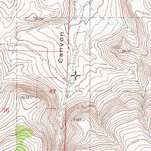 Topographic Map of Worland Ranch, NV