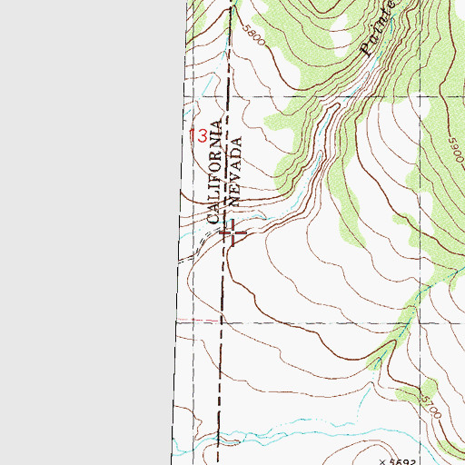 Topographic Map of Painter Ranch, NV