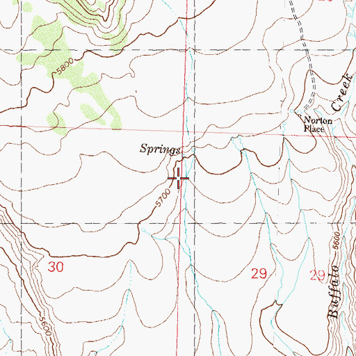 Topographic Map of Norton Place, NV
