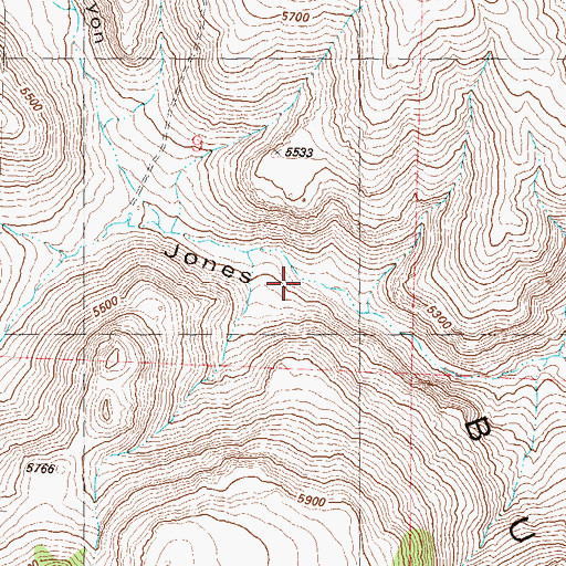 Topographic Map of Trail Canyon Spring Number One, NV