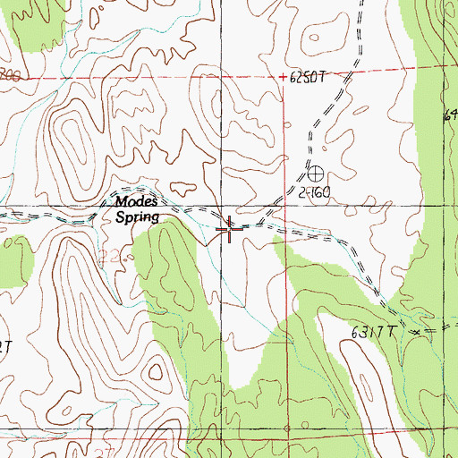 Topographic Map of Rhodes Spring, NV