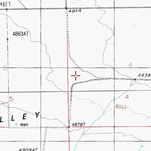 Topographic Map of Sundown, NV