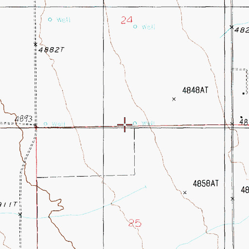 Topographic Map of Southwestern Well, NV