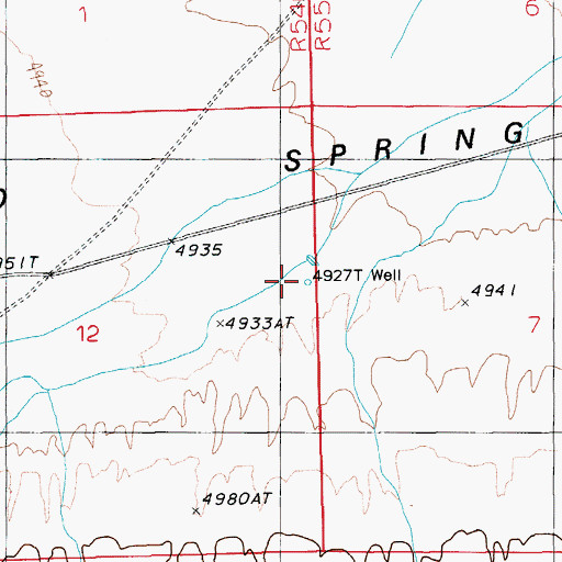 Topographic Map of Hot Water Well, NV