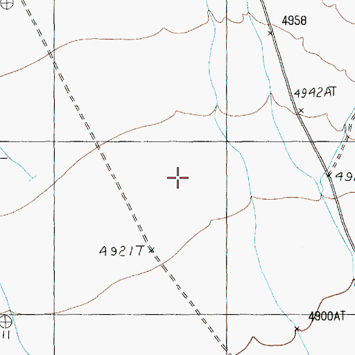 Topographic Map of Hecker Dry Lake, NV
