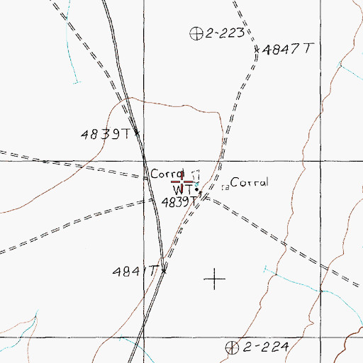 Topographic Map of Shadow Well, NV