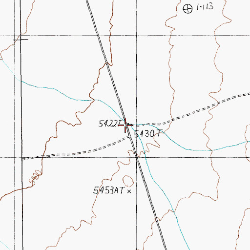 Topographic Map of Queen City Reservoir, NV